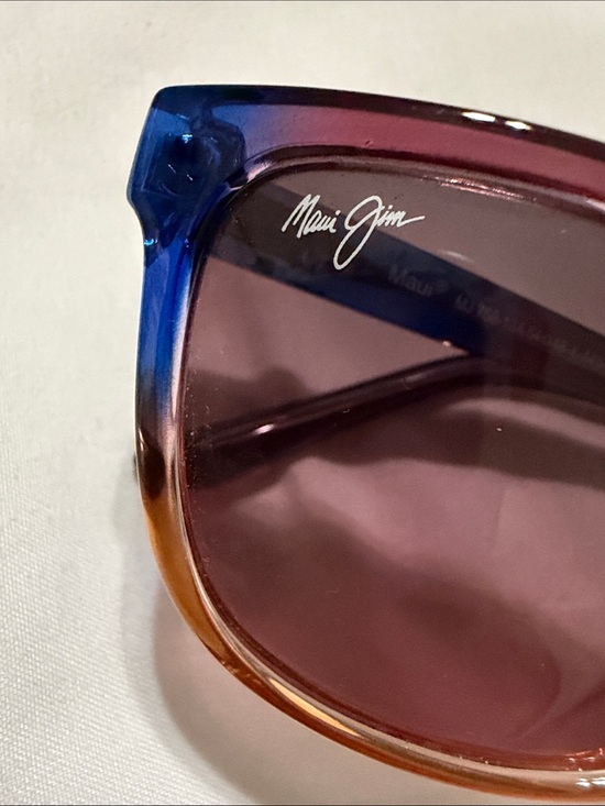 Maui Jim Blue-to-Orange Gradient Cat Eye Sunglasses with Brown Lenses main image 5